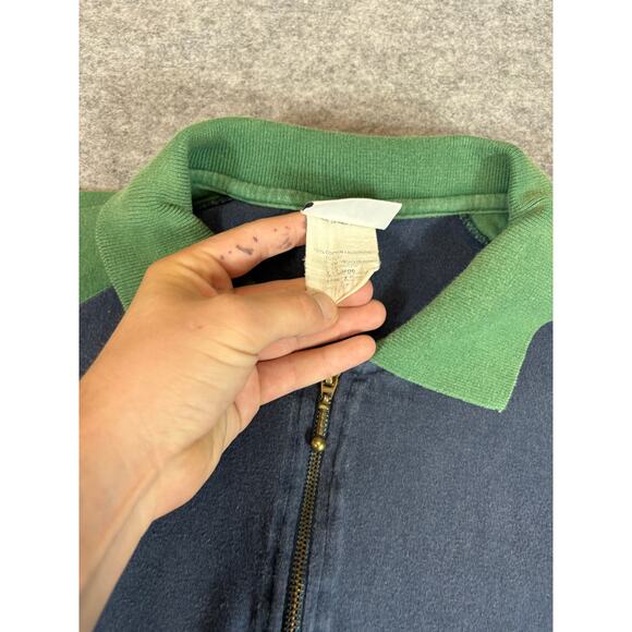 VINTAGE Discus Athletic Shirt Men XL Blue 1/4 Zip Polo Raglan Sleeves Streetwear - Picture 7 of 8